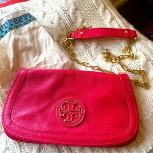 COPY - Authentic Tory Burch Hot Pink Crossbody Clutch